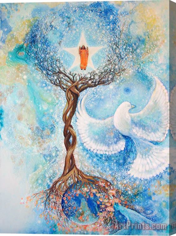 Ashleigh Dyan Moore Paramhansa Yogananda - Mist Stretched Canvas Print / Canvas Art