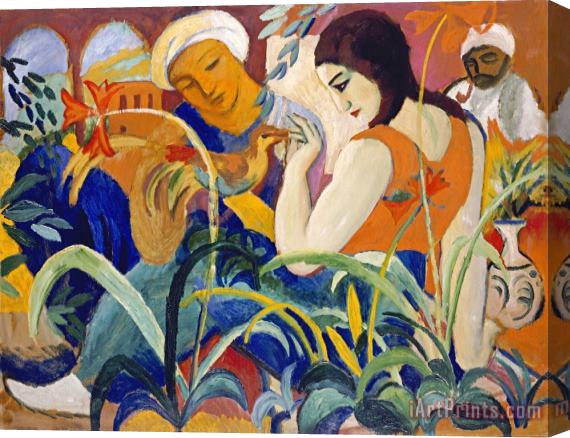 August Macke Eastern Women Stretched Canvas Print / Canvas Art
