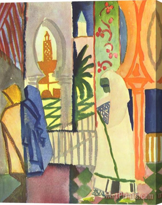August Macke In The Temple Hall Stretched Canvas Print / Canvas Art