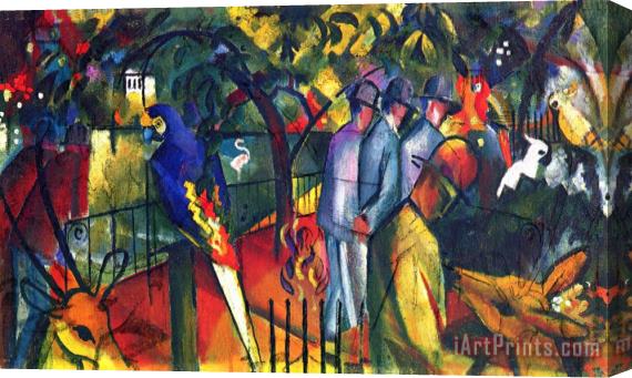 August Macke Zoological Gardens 1 Stretched Canvas Print / Canvas Art