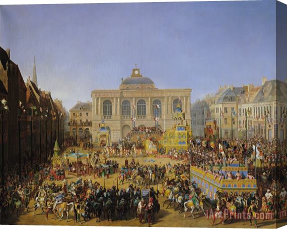 Auguste Jacques Regnier The Kermesse at Saint-Omer in 1846 Stretched Canvas Print / Canvas Art