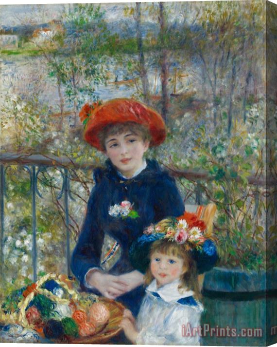 Auguste Renoir Two Sisters On The Terrace Stretched Canvas Print / Canvas Art
