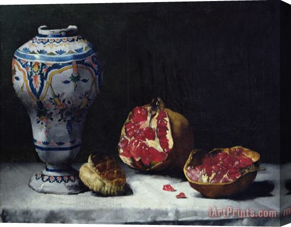 Auguste Theodule Ribot Still Life with a Pomegranate Stretched Canvas Print / Canvas Art