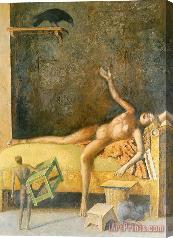 Balthasar Klossowski De Rola Balthus Great Composition with Corbel Stretched Canvas Print / Canvas Art