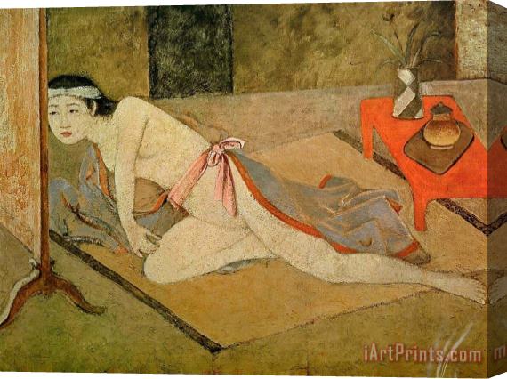 Balthasar Klossowski De Rola Balthus Japanese Girl with by The Red Table 1967 Stretched Canvas Print / Canvas Art