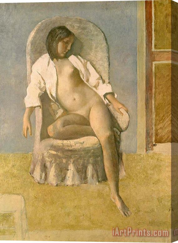 Balthasar Klossowski De Rola Balthus Nude at Rest 1977 Stretched Canvas Print / Canvas Art