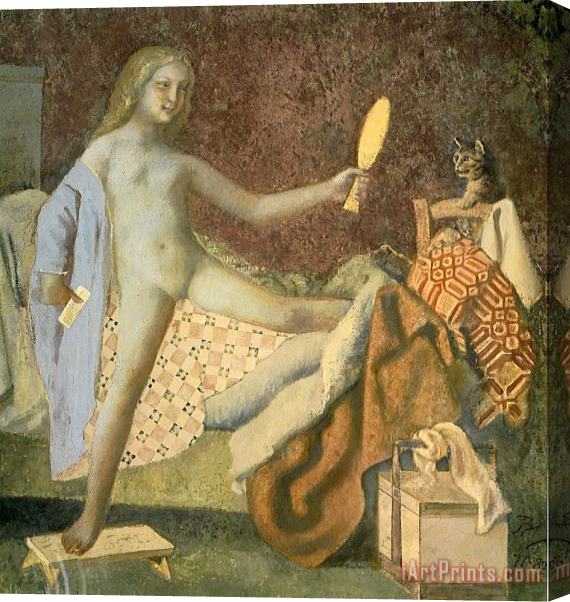 Balthasar Klossowski De Rola Balthus The Cat in The Mirror Stretched Canvas Painting / Canvas Art