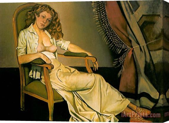 Balthasar Klossowski De Rola Balthus The White Skirt 1937 Stretched Canvas Print / Canvas Art