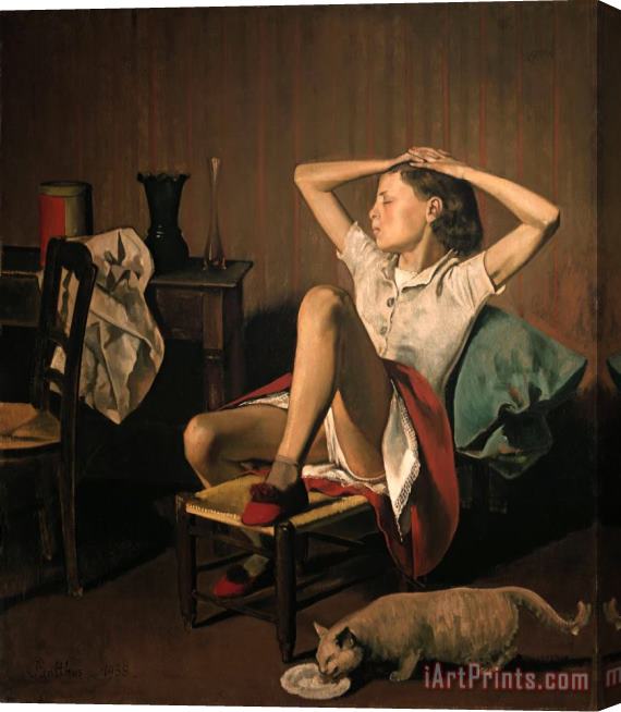 Balthasar Klossowski De Rola Balthus Therese Dreaming Stretched Canvas Painting / Canvas Art