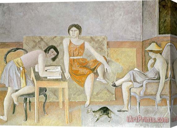 Balthasar Klossowski De Rola Balthus Three Sisters Stretched Canvas Painting / Canvas Art