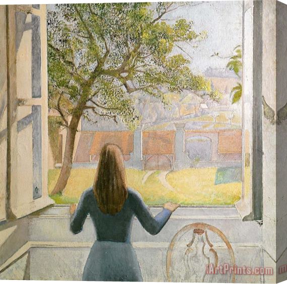 Balthasar Klossowski De Rola Balthus Young Girl at The Window 1957 Stretched Canvas Print / Canvas Art