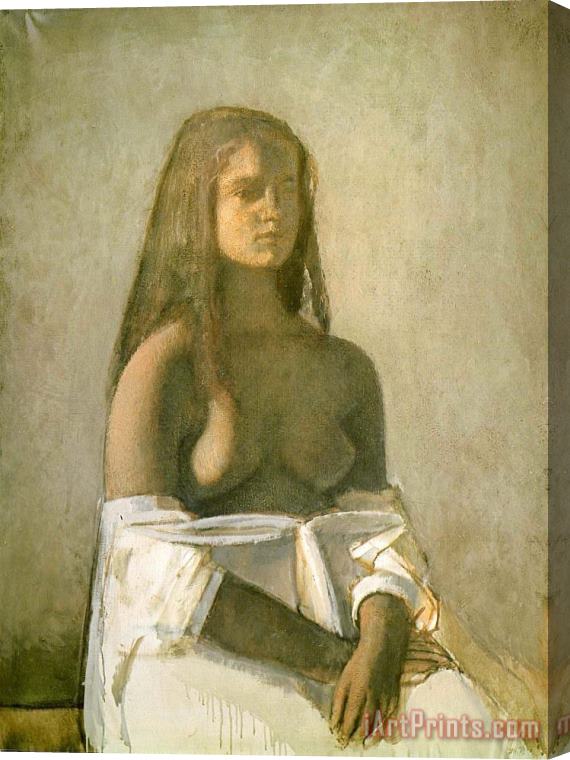 Balthasar Klossowski De Rola Balthus Young Girl with White Skirt 1955 Stretched Canvas Print / Canvas Art