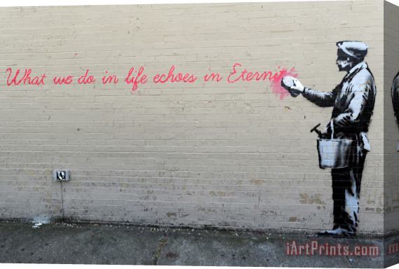 Banksy Echoes in Eternity Stretched Canvas Print / Canvas Art