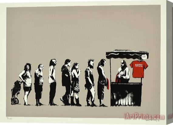 Banksy Festival Capitalism, 2006 Stretched Canvas Painting / Canvas Art