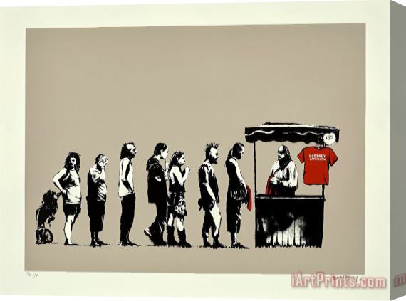 Banksy Festival Destroy Capitalism, 2006 Stretched Canvas Print / Canvas Art