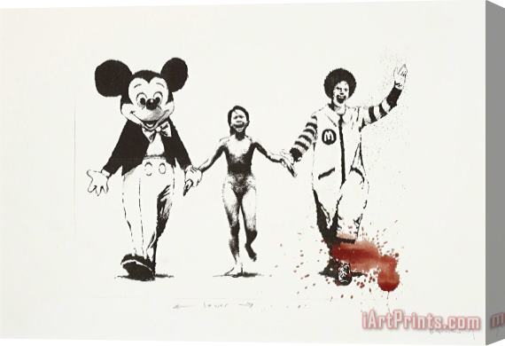 Banksy Napalm (damien Hirst Serpentine Murderme Collection), 2006 Stretched Canvas Print / Canvas Art