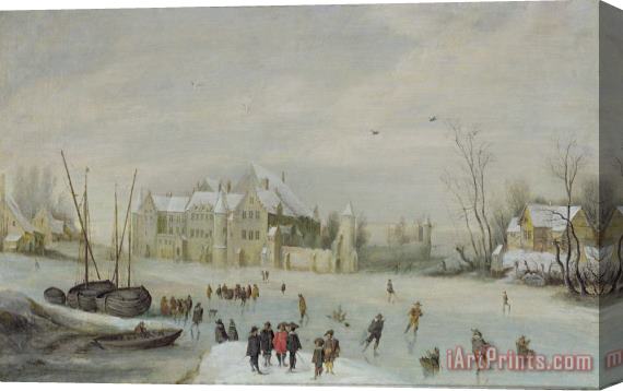 Barent Avercamp Winter Landscape Stretched Canvas Print / Canvas Art
