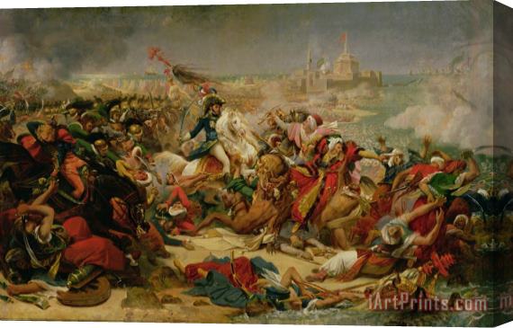 Baron Antoine Jean Gros Murat Defeating the Turkish Army at Aboukir on 25 July 1799 Stretched Canvas Print / Canvas Art