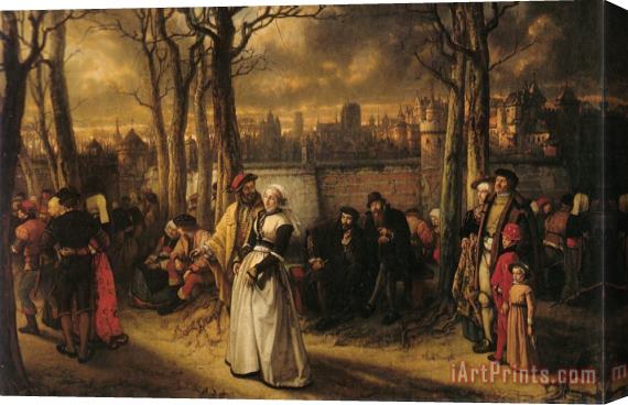 Baron Jan August Hendrik Leys Walk Out by The Walls Stretched Canvas Print / Canvas Art