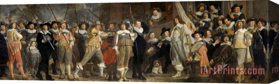 Bartholomeus Van Der Helst Militiamen of The Company of Captain Roelof Bicker And Lieutenant Jan Michielsz. Blaeuw Stretched Canvas Print / Canvas Art