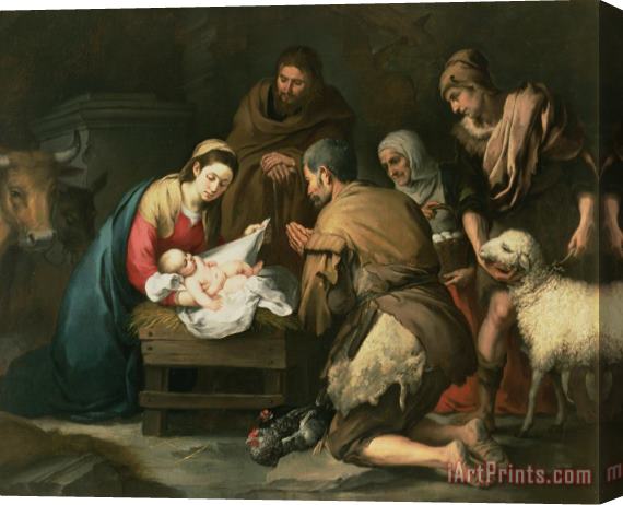 Bartolome Esteban Murillo The Adoration of the Shepherds Stretched Canvas Painting / Canvas Art