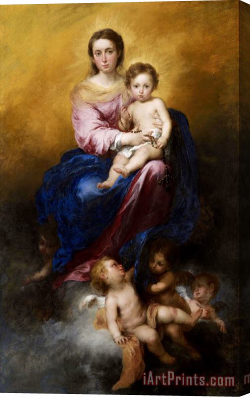 Bartolome Esteban Murillo The Madonna of The Rosary Stretched Canvas Painting / Canvas Art