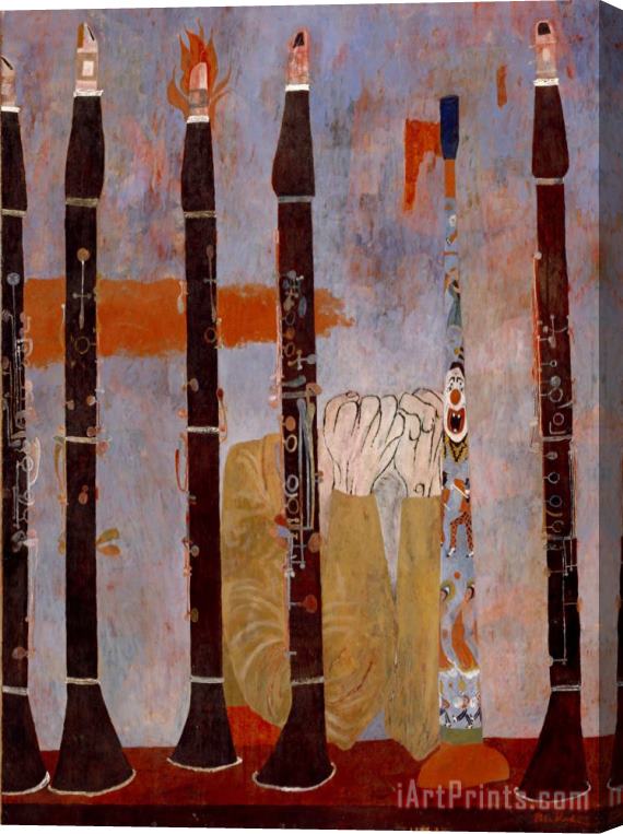 Ben Shahn Composition for Clarinets And Tin Horn Stretched Canvas Print / Canvas Art