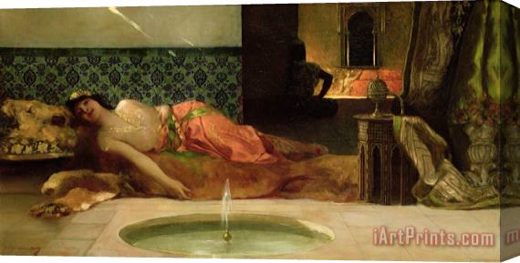 Benjamin Constant An Odalisque in a Harem Stretched Canvas Print / Canvas Art