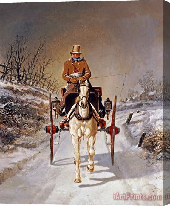 Benjamin Herring II A Winter's Drive Stretched Canvas Painting / Canvas Art