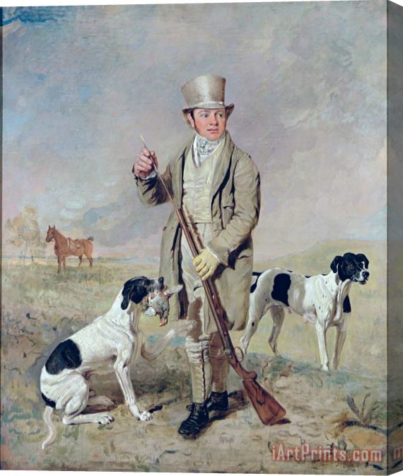Benjamin Marshall  Richard Prince with Damon - the late Colonel Mellish's Pointer Stretched Canvas Painting / Canvas Art
