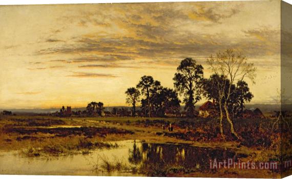 Benjamin William Leader When Sun is Set Stretched Canvas Painting / Canvas Art
