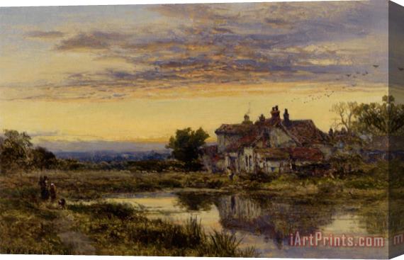 Benjamin Williams Leader A Lonely Homestead Stretched Canvas Print / Canvas Art