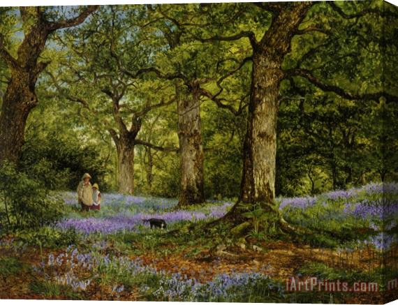 Benjamin Williams Leader Blue Bells Stretched Canvas Painting / Canvas Art