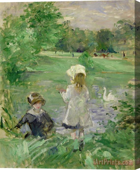 Berthe Morisot Beside a Lake Stretched Canvas Painting / Canvas Art
