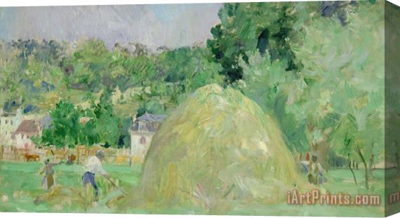 Berthe Morisot Haystacks At Bougival Stretched Canvas Print / Canvas Art