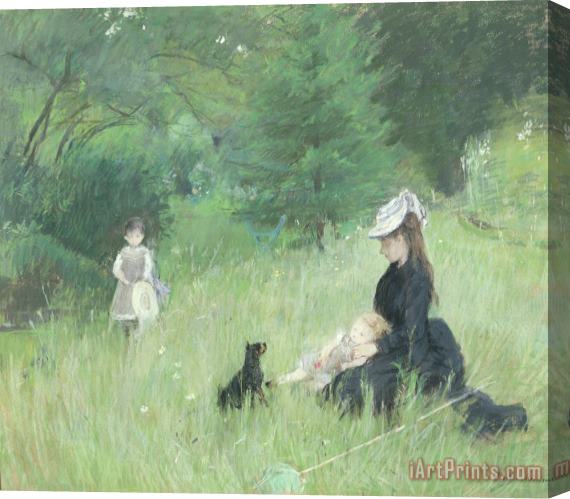 Berthe Morisot In a Park Stretched Canvas Print / Canvas Art