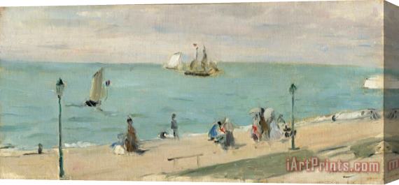 Berthe Morisot On The Beach (sur La Plage) Stretched Canvas Painting / Canvas Art