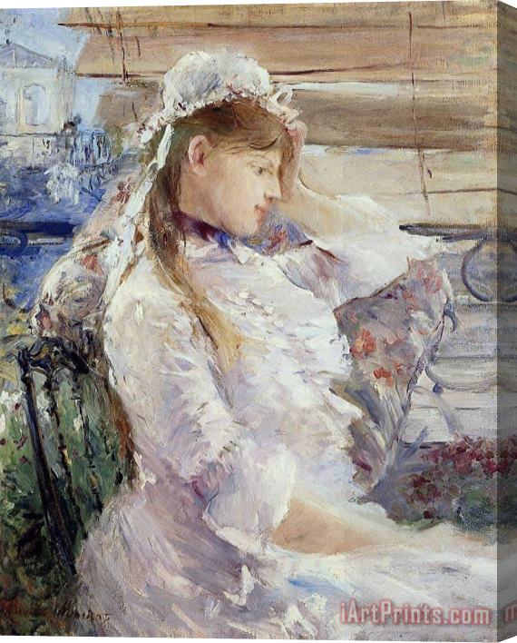 Berthe Morisot Profile Of A Seated Young Woman Stretched Canvas Print / Canvas Art