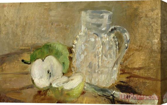 Berthe Morisot Still Life With A Cut Apple And A Pitcher Stretched Canvas Print / Canvas Art