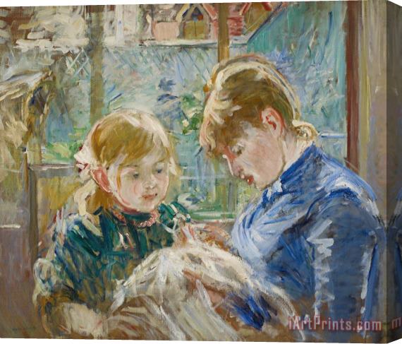 Berthe Morisot The Artists Daughter Stretched Canvas Painting / Canvas Art