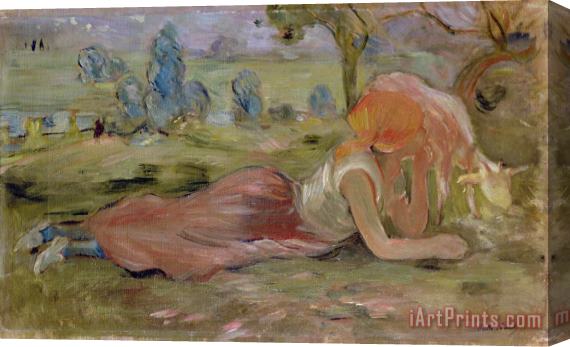 Berthe Morisot The Goatherd Stretched Canvas Print / Canvas Art