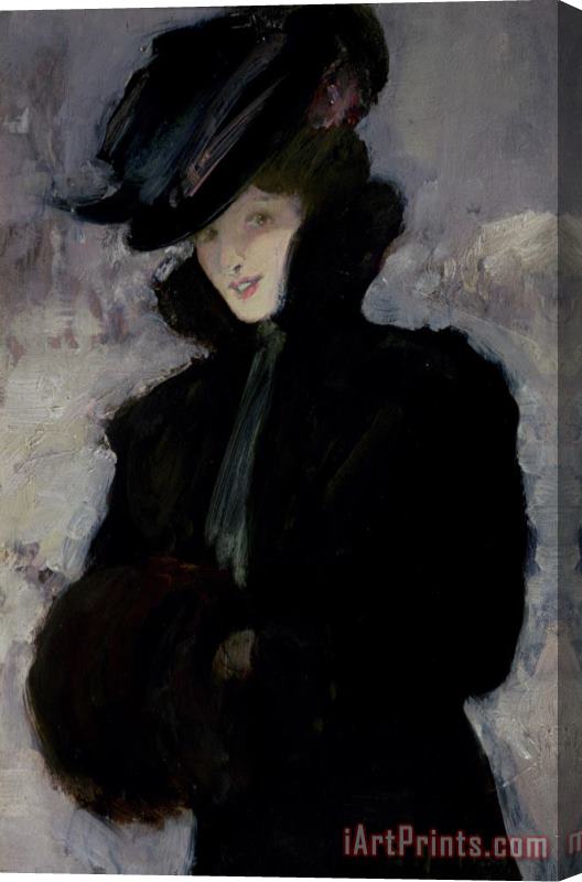 Bessie MacNicol The Fur Coat Stretched Canvas Print / Canvas Art
