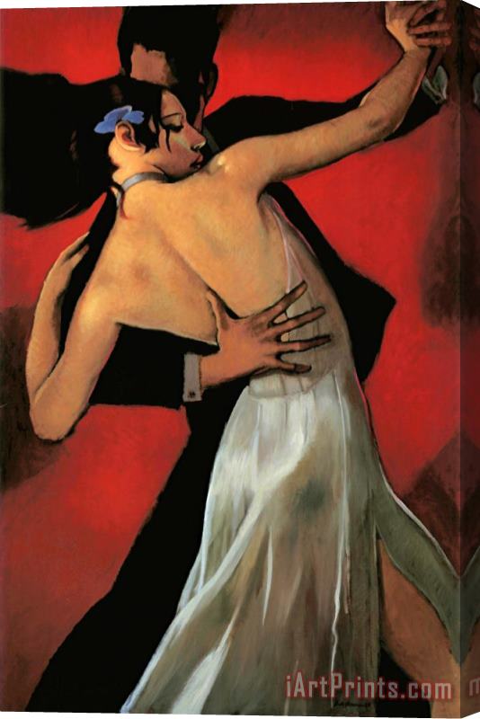 bill brauer Carmine Cafe Stretched Canvas Painting / Canvas Art