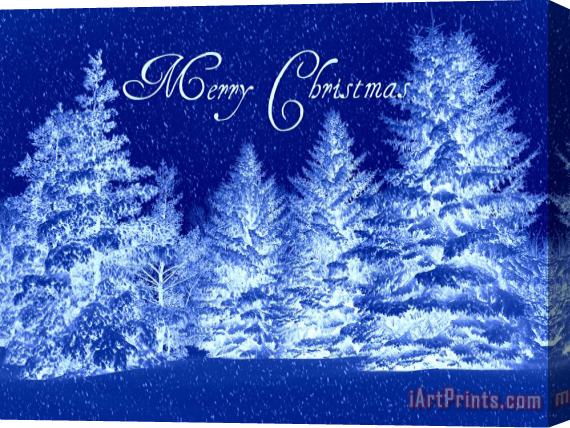 Blair Wainman Merry Christmas Stretched Canvas Print / Canvas Art