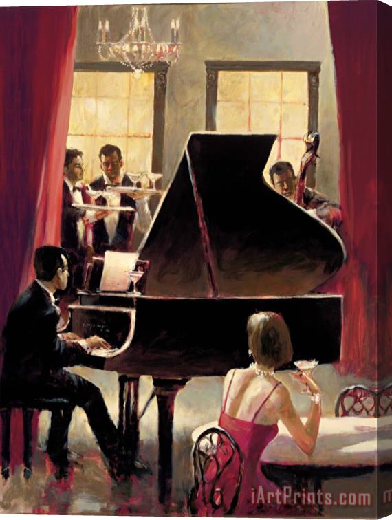 brent heighton Piano Jazz Stretched Canvas Print / Canvas Art