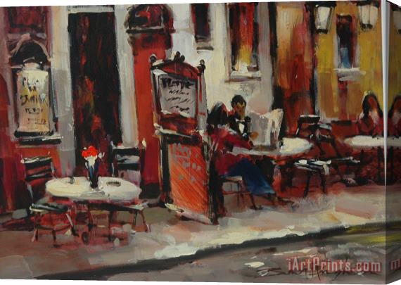brent heighton Sidewalk Cafe Stretched Canvas Painting / Canvas Art