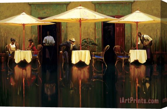brent lynch Spanish Cafe Stretched Canvas Painting / Canvas Art