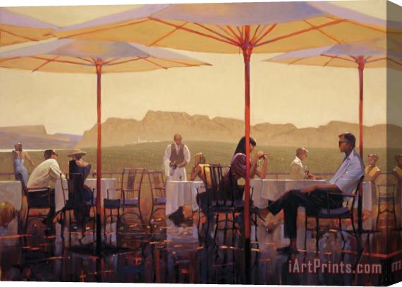 brent lynch Winery Terrace Stretched Canvas Print / Canvas Art