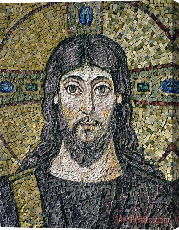 Byzantine School The face of Christ Stretched Canvas Print / Canvas Art
