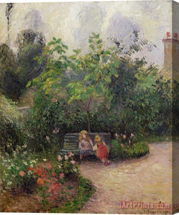 Camille Pissarro A Corner of The Garden at The Hermitage, Pontoise Stretched Canvas Painting / Canvas Art